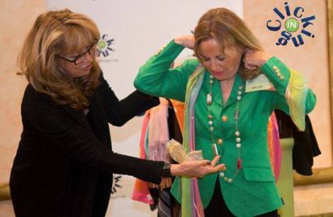 Bonnie showing modern women how to make accessories work for their wardrobe.